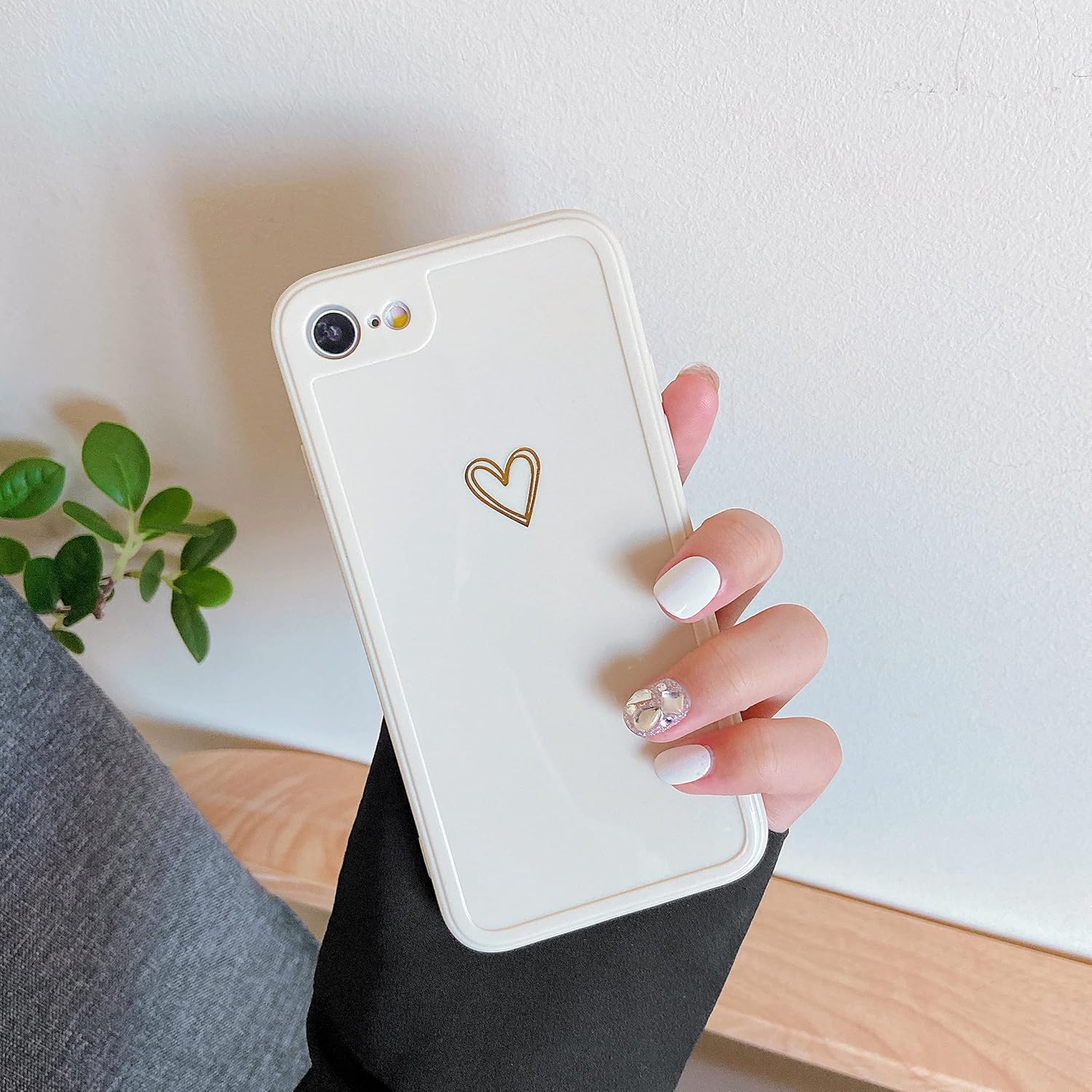 Buy Ztofera Iphone 7 Case Iphone 8 Case Iphone Se Case Shockproof Silicone Bumper Girls Cute Love Heart Pattern Slim Soft Cover Protective Case For Iphone 78se 4 7 Beige Online In Italy B096km46dk